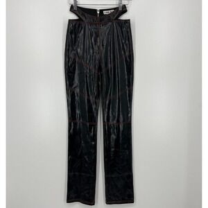 IAMGIA Faux Leather Pants Women's Size XS Black Festival Bikercore